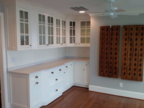 Cabinets and wine bottle holder
